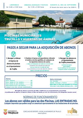 Imagen Documento solicitud de Abonos Piscinas Municipales de Trujillo y Huertas de Animas. Temporada 2025