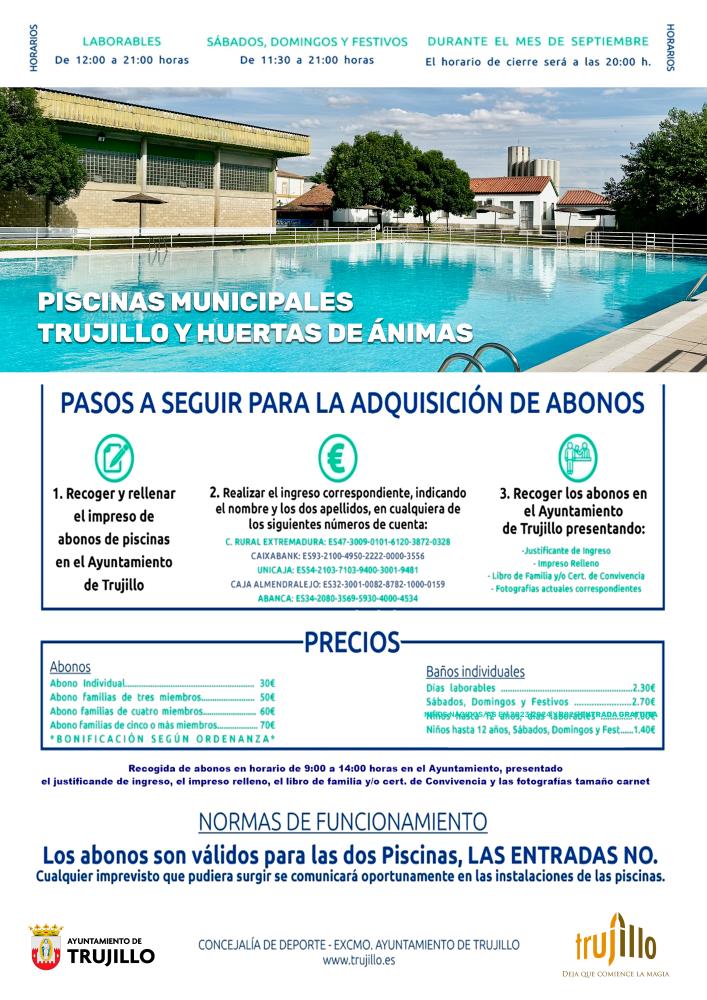 Imagen Documento solicitud de Abonos Piscinas Municipales de Trujillo y Huertas de Animas. Temporada 2025