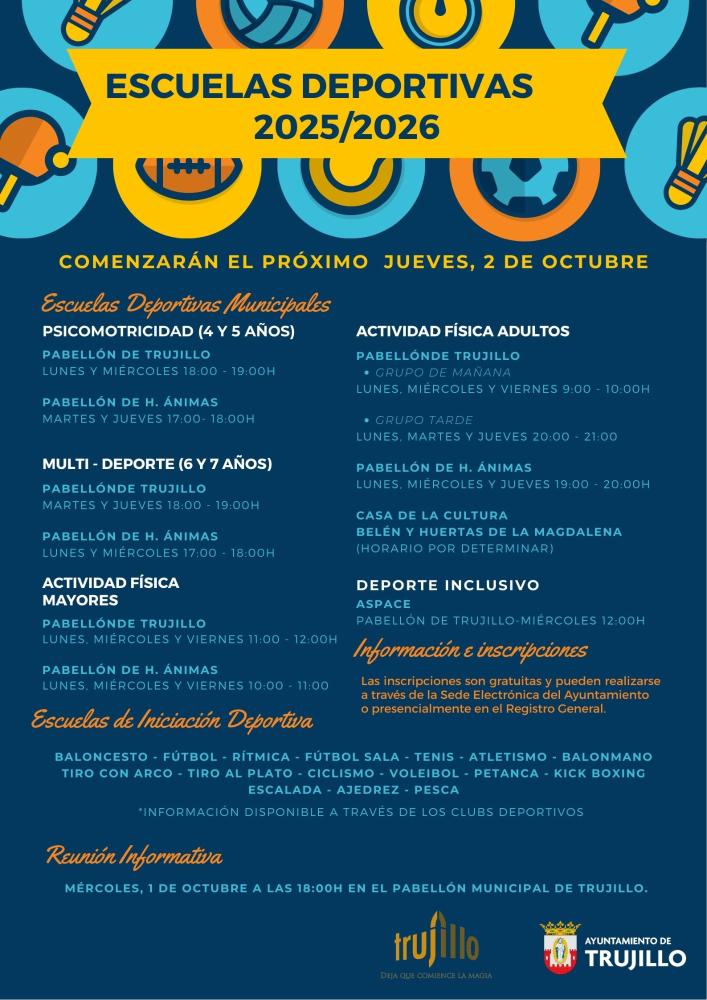 Imagen SOLICITUD DE INSCRIPCIÓN ESCUELAS DEPORTIVAS MUNICIPALES 2025/26